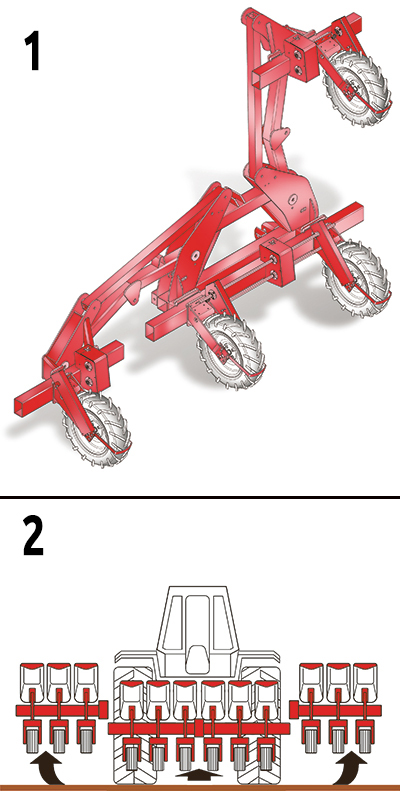 FRAME WITH FOLDABLE WINGS